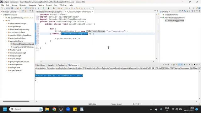 Session-21 | try catch block in Java | try with multiple catch block in Java | Exception Handling смотреть онлайн