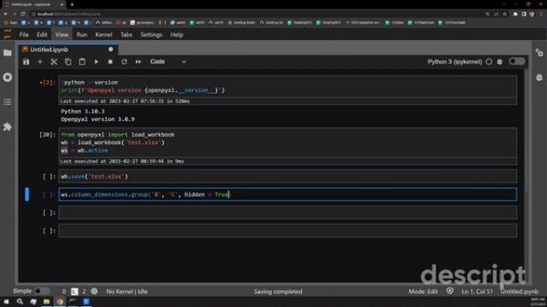 Openpyxl - Grouping Columns and Rows in Excel Worksheets with Python | Data Automation