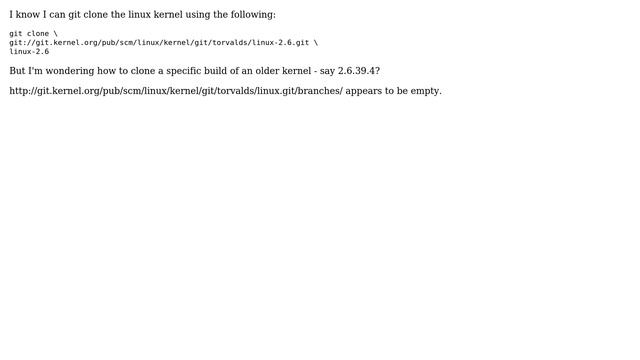How to git clone specific linux kernel build? смотреть онлайн