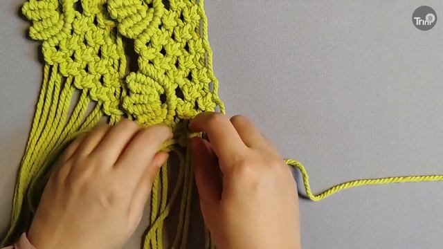 Macrame Wall Hanging Leaves Pattern смотреть онлайн