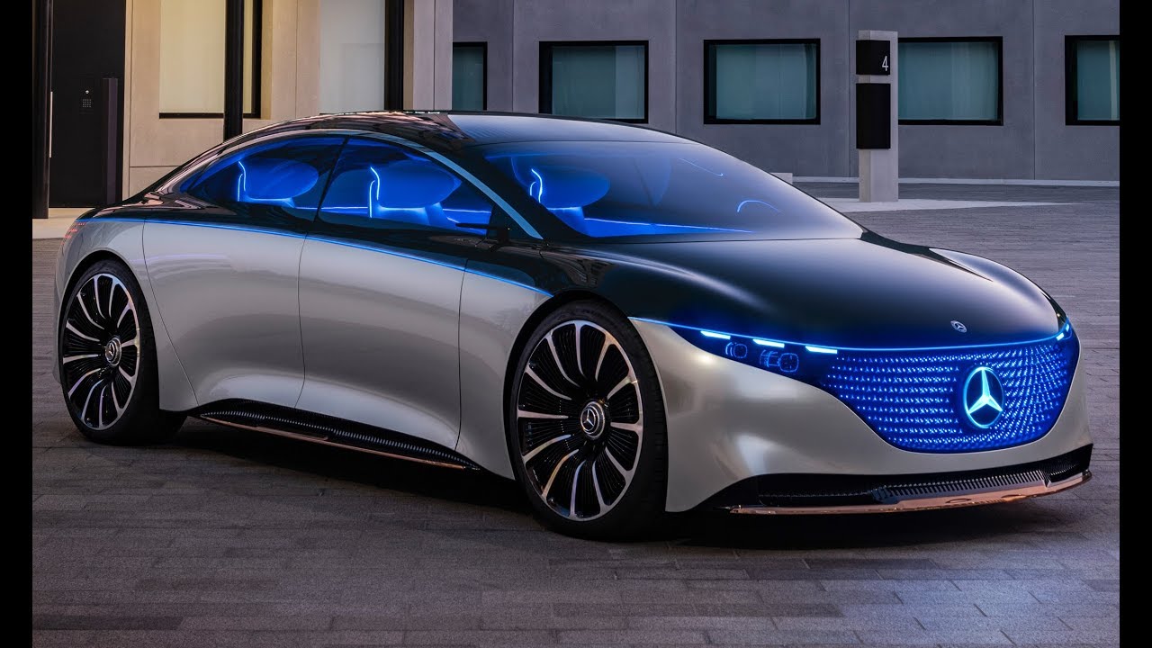 Mercedes Benz Vision EQS - полностью электрический S-класс из будущего. смотреть онлайн