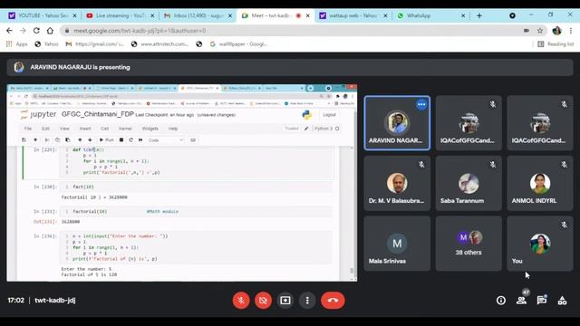 Six Day FDP on Python Programming from 19 - 24 th July 2021 смотреть онлайн