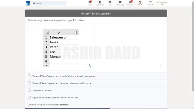 Linkedin Microsoft Excel Assessment Passed in 2022 | Q&A | Top 5% | Aashir Daud смотреть онлайн