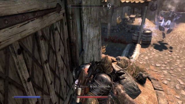 Skyrim Ebony Warrior gets whooped (cheesed with Mehrune's Razor) infront my house in Whiterun смотреть онлайн