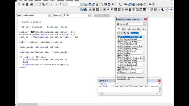 Subject Grade Solver in Visual Foxpro смотреть онлайн