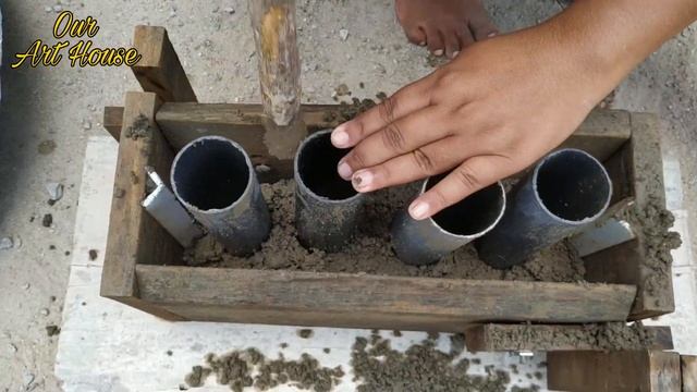 How to Make a Cement block | Simple and easy cement block at home | Our Art House #construction смотреть онлайн
