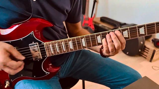 Purple Rain original guitar solo cover on SG смотреть онлайн