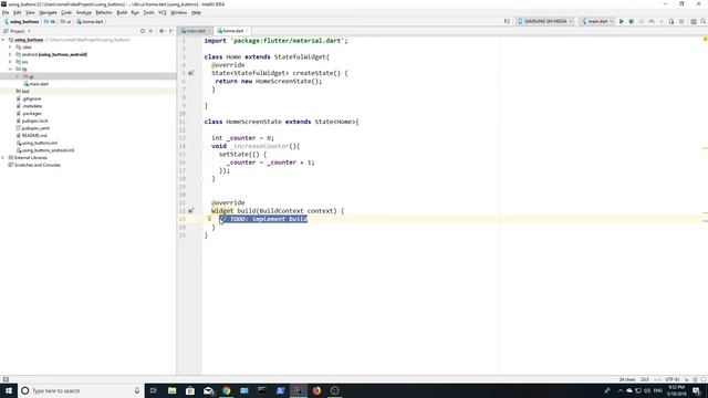 Learn Dart Programming - Build Default Flutter Counter App смотреть онлайн