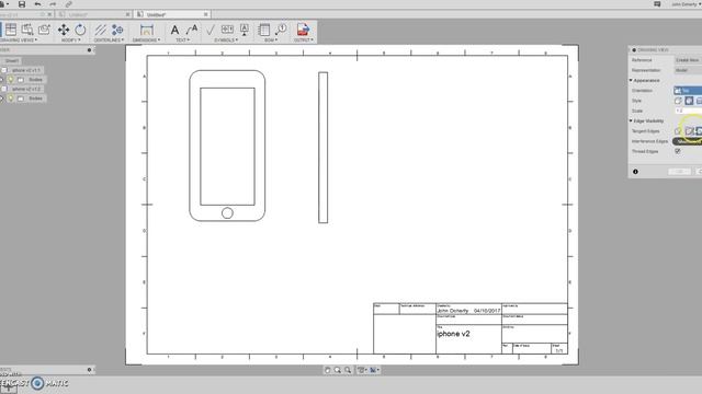 Fusion 360 Orthographic Drawing смотреть онлайн