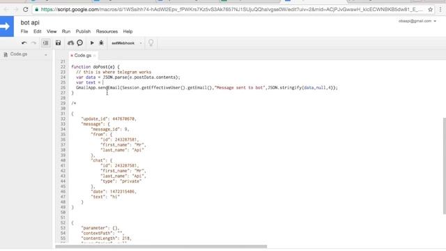 Telegram Bot Tutorial: How to connect your Telegram Bot to a Google Spreadsheet (Apps Script) смотреть онлайн