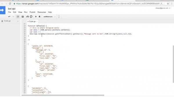 Telegram Bot Tutorial: How to connect your Telegram Bot to a Google Spreadsheet (Apps Script)