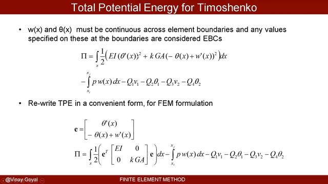 Finite Element Methods: Lecture 12 - 1D Timoshenko Beam Element Formulation смотреть онлайн