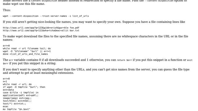 Unix & Linux: How do I use wget with a list of URLs and their corresponding output files? смотреть онлайн