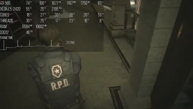 Resident Evil 2 Biohazard RE:2 тест FPS на RX 560 2 GB; DDR3 8 GB; Xeon E5-2420 смотреть онлайн