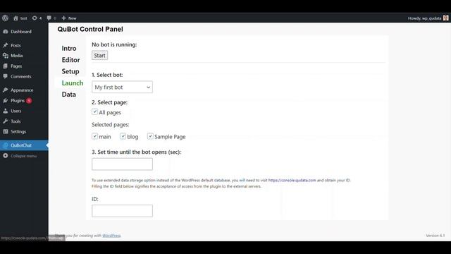 Integrate chatbot for Wordpress with Qudata platform смотреть онлайн