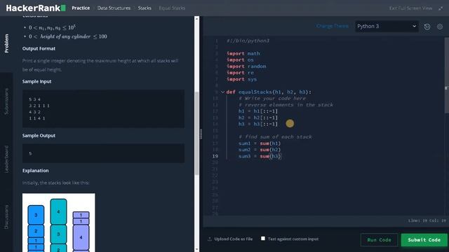 135 - Equal Stacks | Stacks | Hackerrank Solution | Python смотреть онлайн