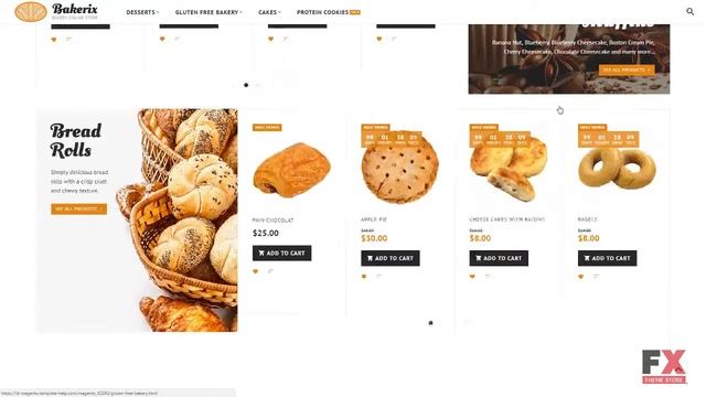 Bakerix - Bakery & Cakes Responsive Magento Theme TMT | Free Template смотреть онлайн