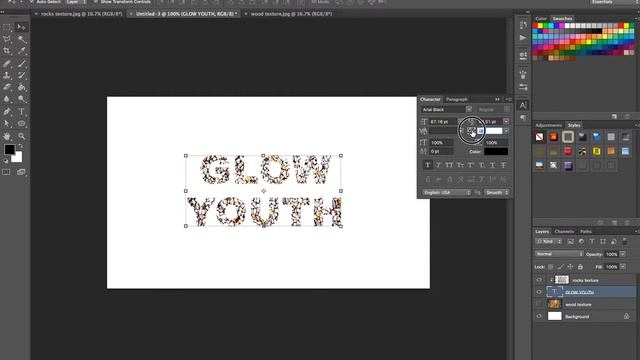 How To Cut Text Or Your Logo Out Of An Image - Photoshop Tutorial