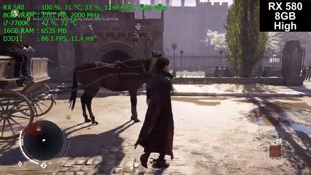 Assassin's Creed Syndicate - RX 570 / 580 vs GTX 1060 3GB / 6GB - High vs Very High Detail смотреть онлайн