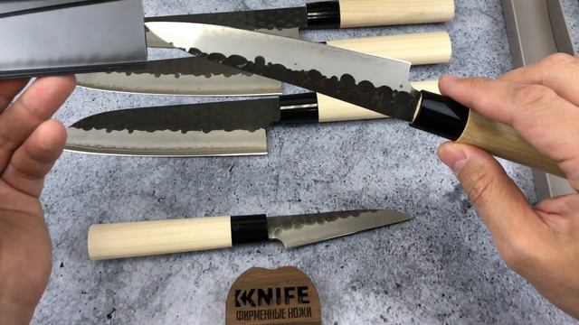 Кухонная линейка ножей Hammered Finish от Togiro смотреть онлайн