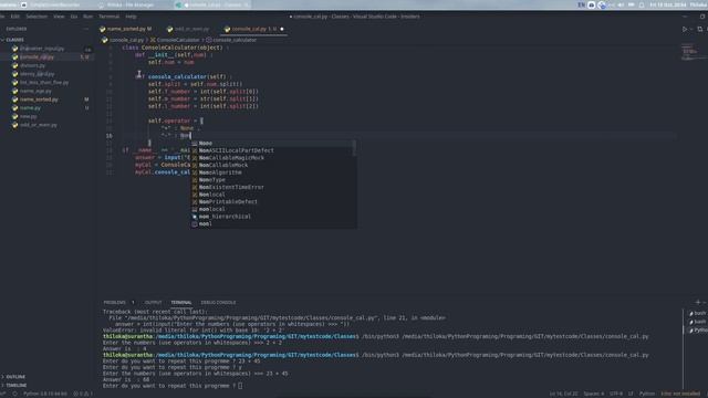 Make Console Calculator Using Python смотреть онлайн