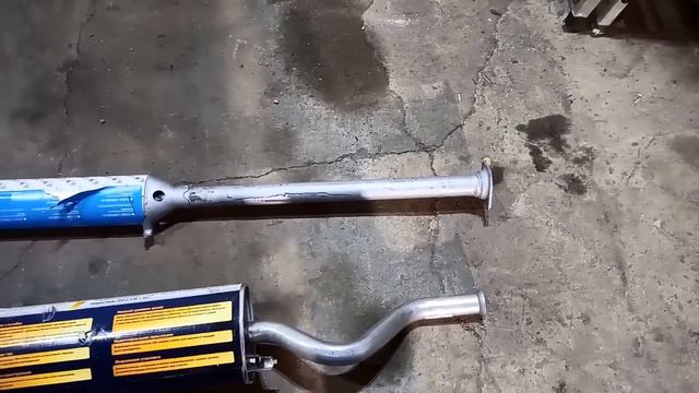 Ваз 2114. Замена резонатора и глушителя.