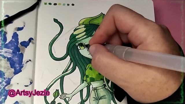 Drawing with Alcohol Markers inspired by Bulbasaur. Gotta Catch 'em All! смотреть онлайн