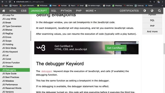 JavaScript Code Debugging смотреть онлайн