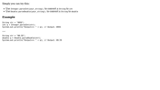 How do I convert a String to an int in Java? (46 Solutions!!) смотреть онлайн