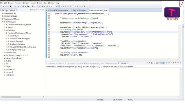 Testing APIs with header,query and Authentication parameters in REST-assured || Episode#2 смотреть онлайн