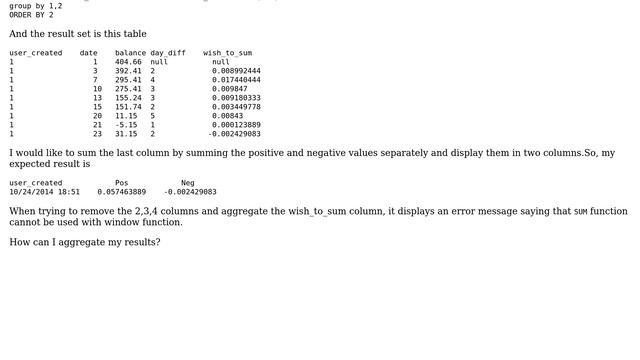 Databases: sum up the results in window function:postgres смотреть онлайн