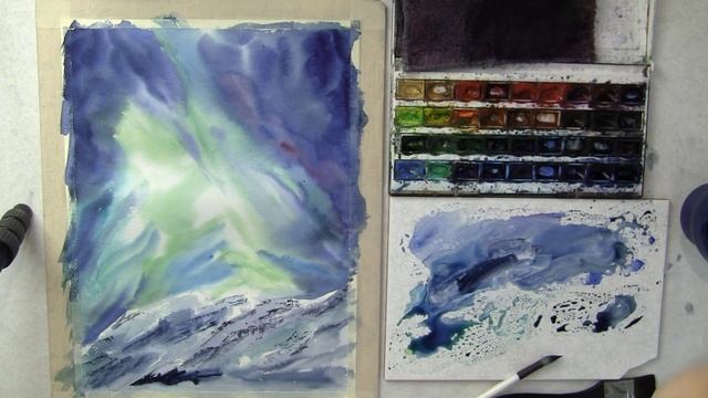 Рисуем северное сияние. Прямой эфир! смотреть онлайн