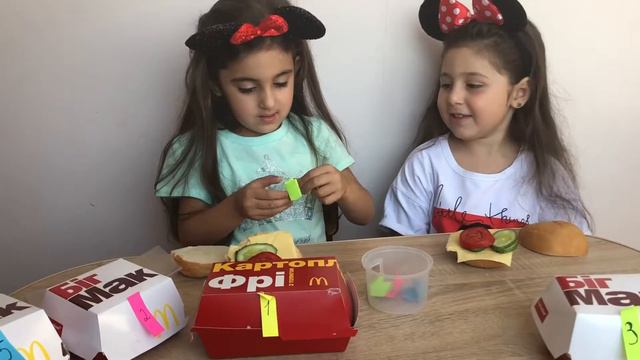 Бургер Челлендж СОФИЯ VS КАРОЛИНА BURGER CHALLENGE #MissKaty #София #mylittlenastya