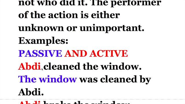 ACTIVE AND PASSIVE SENTENCES смотреть онлайн