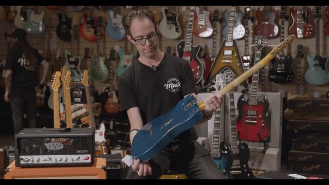 Fender Custom Shop 55 Telecaster Relic W21 LTD Aged Blue Sparkle Guitar | Mooloolaba Music смотреть онлайн