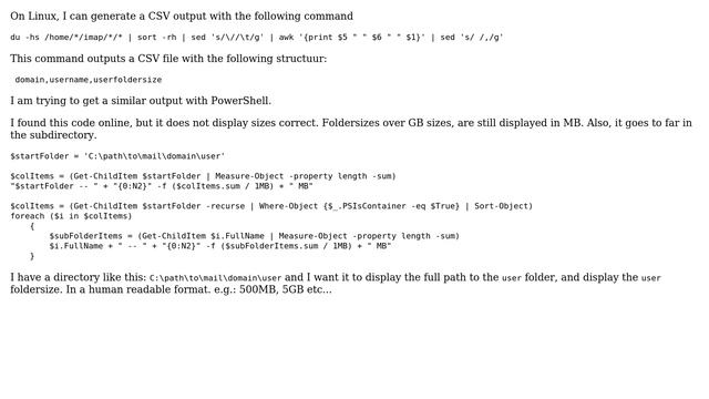 How to generate a folder size report with PowerShell? смотреть онлайн