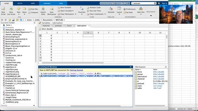 Factorial ANOVA Matlab Tutorial смотреть онлайн