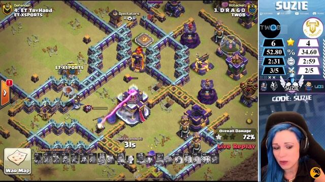 TWOB vs ET XSPORTS | SUZIE CUP | Clash of Clans смотреть онлайн