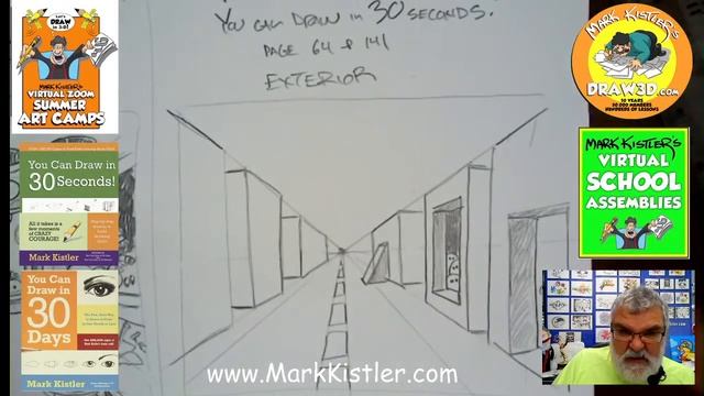 You Can Draw In 30 Seconds LIVE! Let's draw a cool exterior one-point perspective drawing смотреть онлайн