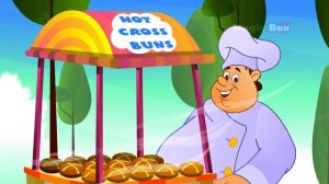 Hot Cross Buns | English Nursery Rhymes | Cartoon/Animated Rhymes For Kids