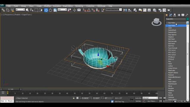 Slice modifier Autodesk 3Ds Max tutorial смотреть онлайн