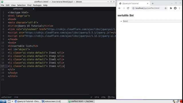 Coding sortable list using jquery ui| sortable animation| Animated sortable list | jquery UI effect смотреть онлайн