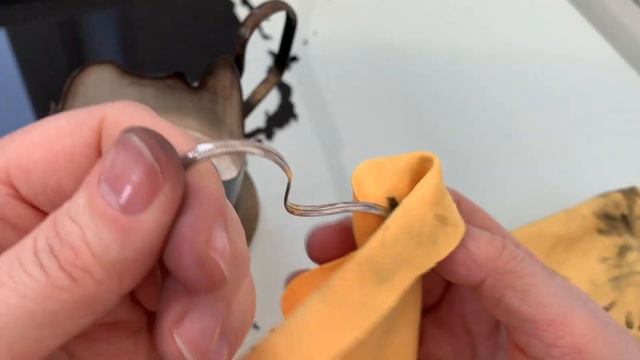 Как сделать новыми серебряный подстаканник крест цепочку