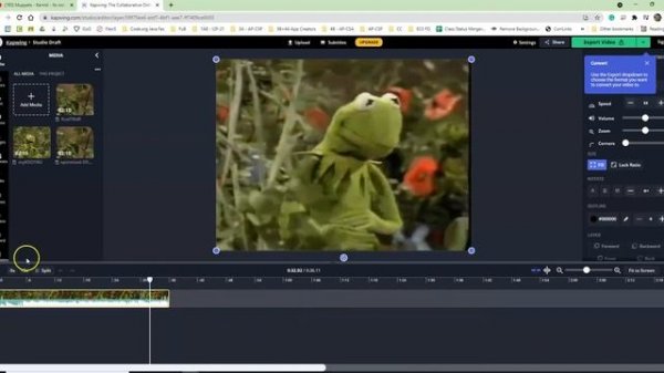 Export *.mp3 using Kapwing
