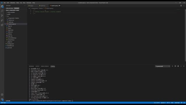 React JS Component - Creating a simple button смотреть онлайн
