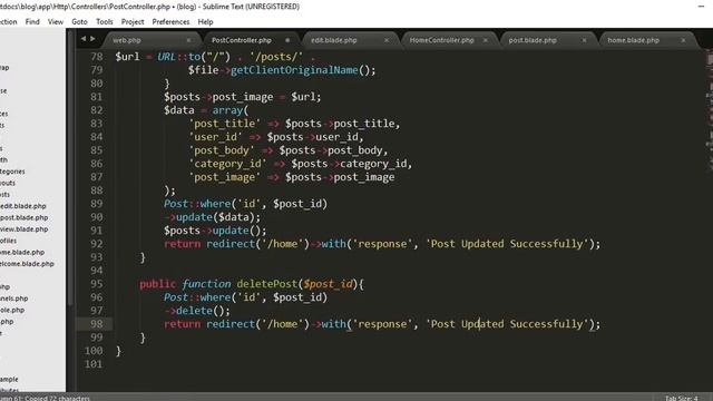 Laravel 5.4 Blog Tutorial Part-14 - Deleting a Blog Post смотреть онлайн