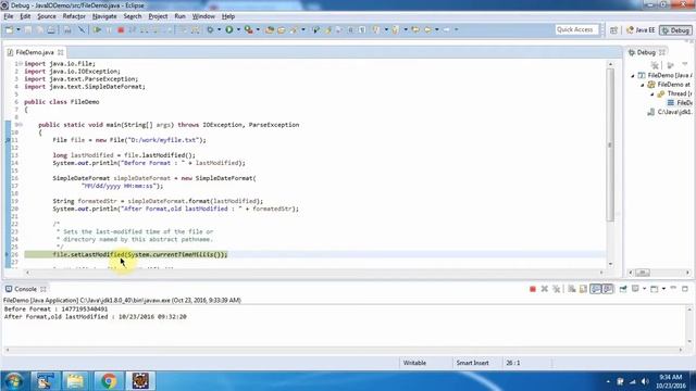 How to Change the file last modified date in Java? | Java File | Java IO | Java Tutorial смотреть онлайн