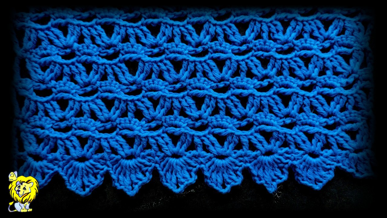 Узор крючком МОРСКИЕ ЗВЁЗДЫ и обвязка края смотреть онлайн