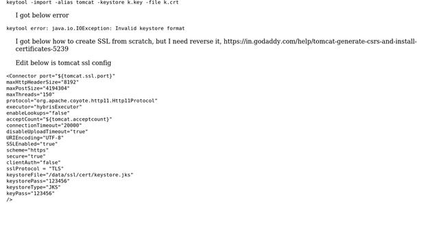 DevOps & SysAdmins: How to create tomcat keystore from existing Godaddy .key and .crt file? смотреть онлайн
