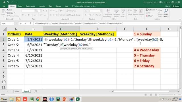 Weekday Function in Excel in Hindi | Excel Weekday Formula | How to find day of any date in excel смотреть онлайн